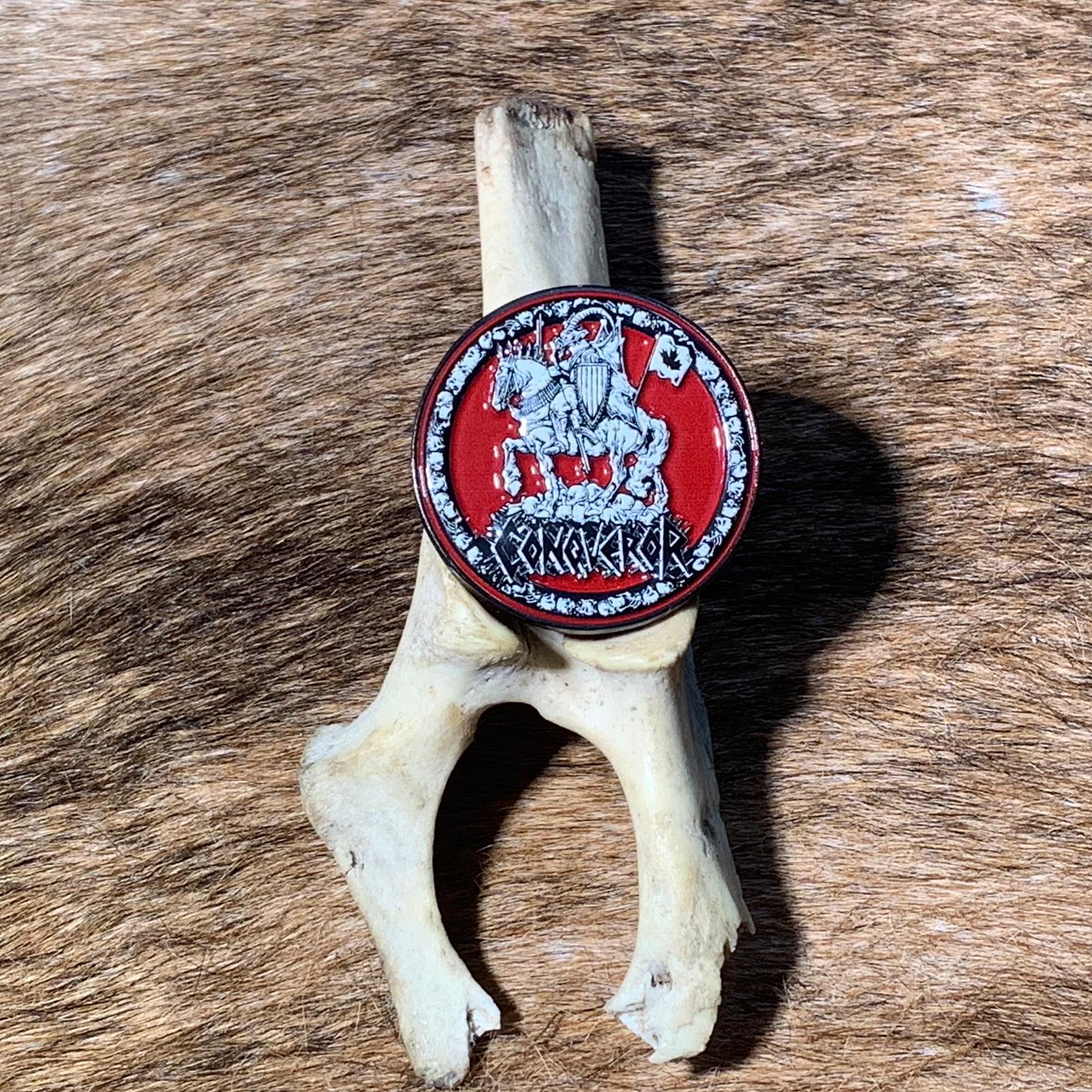 CONQUEROR - War Cult Supremacy. Metal Badge